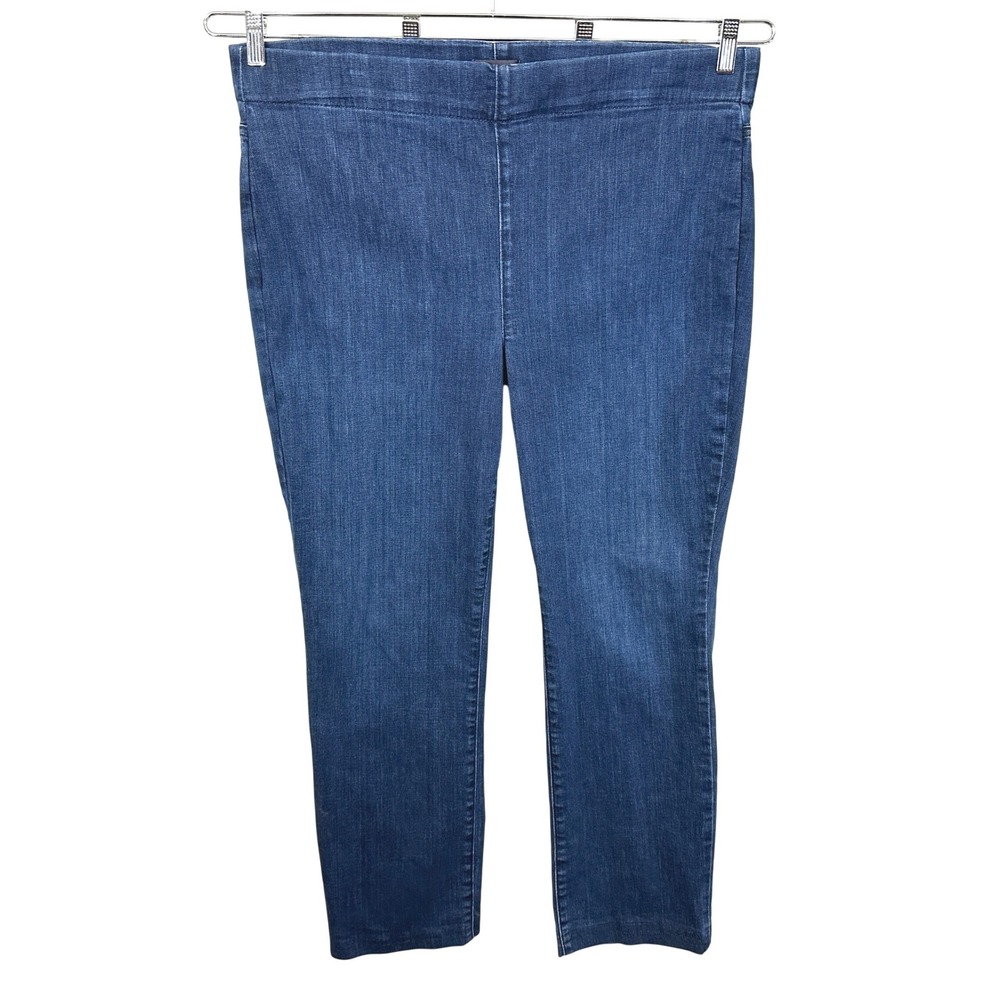 NYDJ Plus Size 18W Pull On Jeans Denim Stretch Blue Solid Casual Elastic 1430